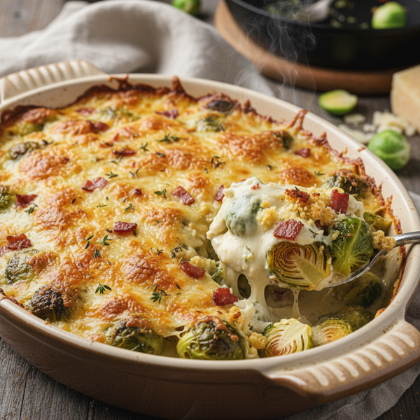 Cheesy Brussels Sprouts Bake recipe