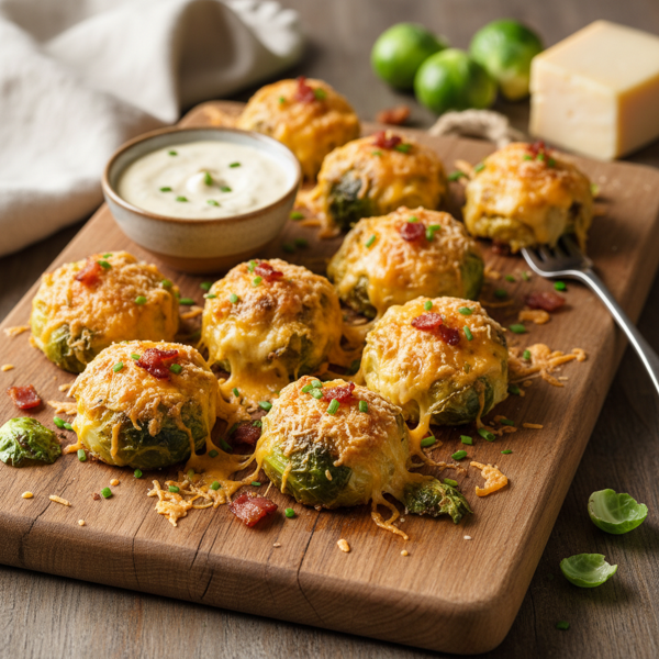 Cheesy Brussels Sprouts Bites recipe