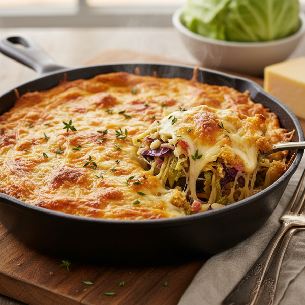 Cheesy Cabbage Crunch Bake recipe