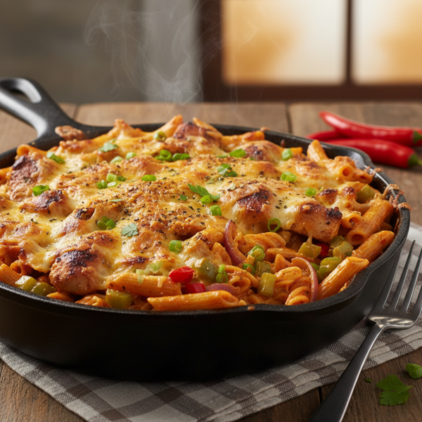 Cheesy Cajun Chicken Pasta Bake recipe