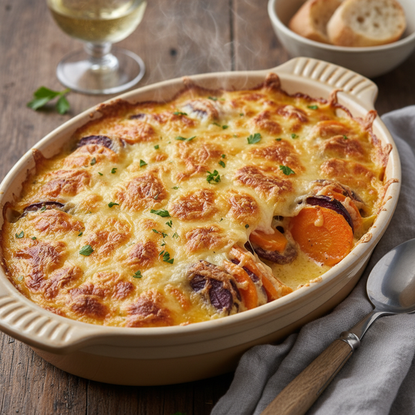 Cheesy Carrot Gratin recipe