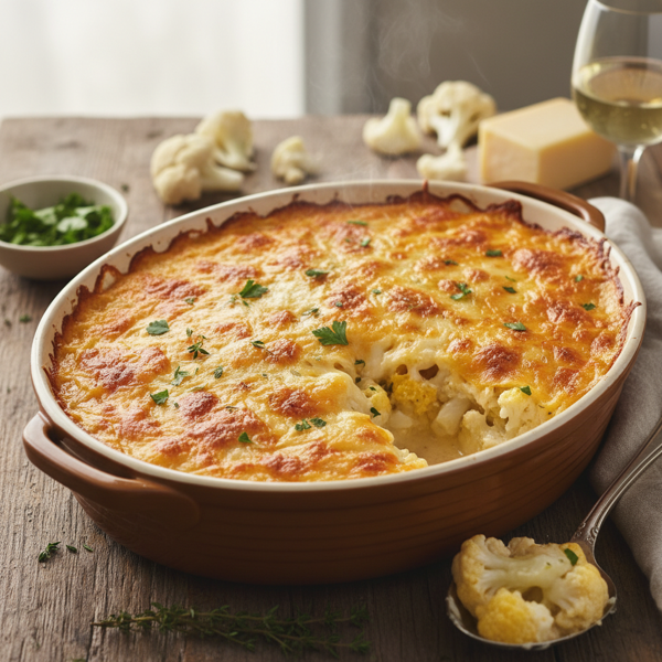 Cheesy Cauliflower Casserole Delight recipe