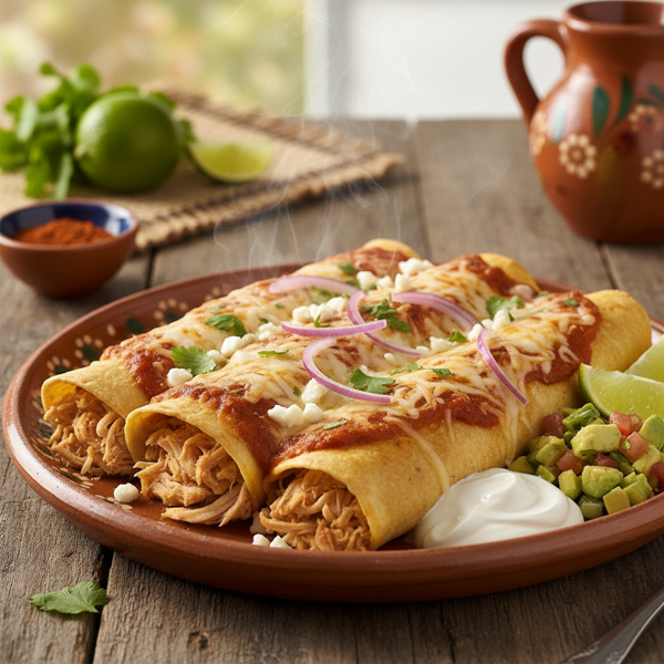 Cheesy Chicken Delight Enchiladas recipe