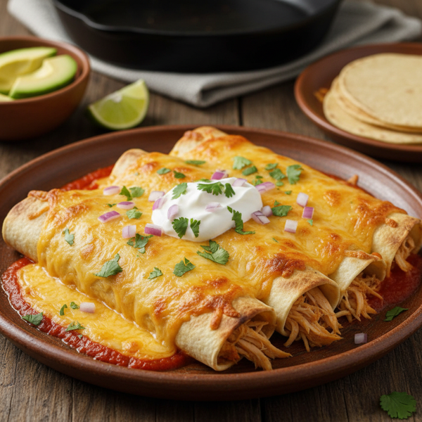 Cheesy Chicken Enchiladas Delight recipe