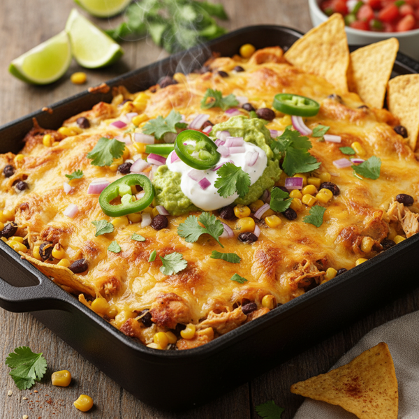Cheesy Chicken Nacho Casserole recipe