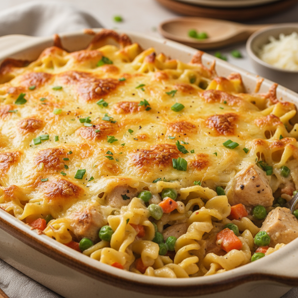 Cheesy Chicken Noodle Bake recipe