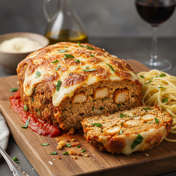 Cheesy Chicken Parmesan Meatloaf recipe
