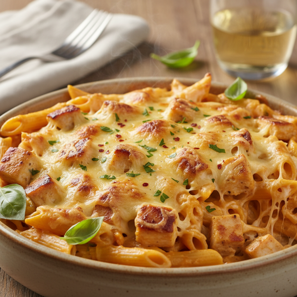 Cheesy Chicken Penne Delight recipe