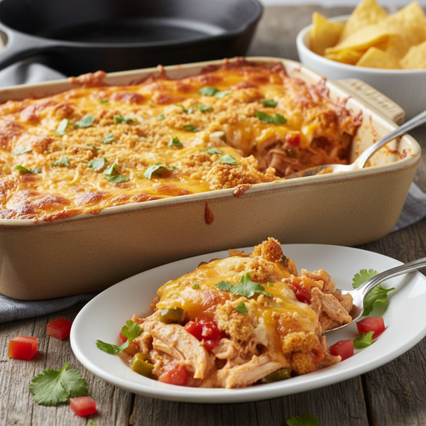 Cheesy Chicken Rotel Casserole recipe