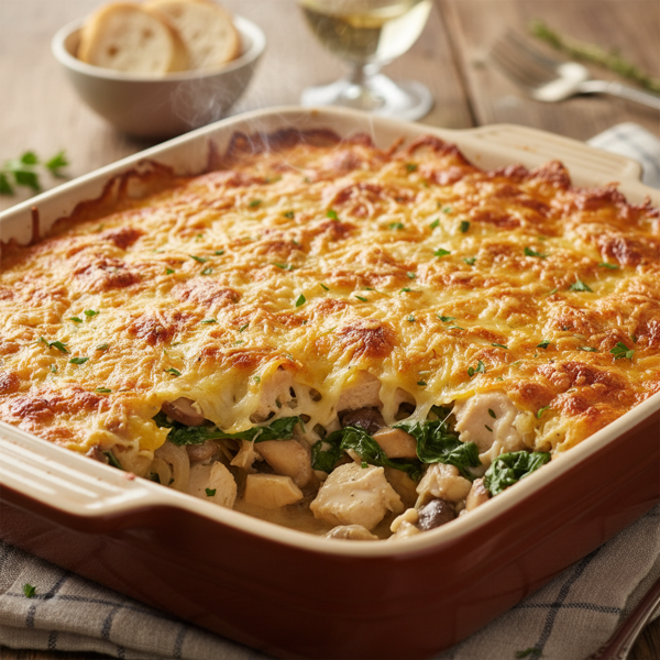 Cheesy Chicken Swiss Casserole recipe