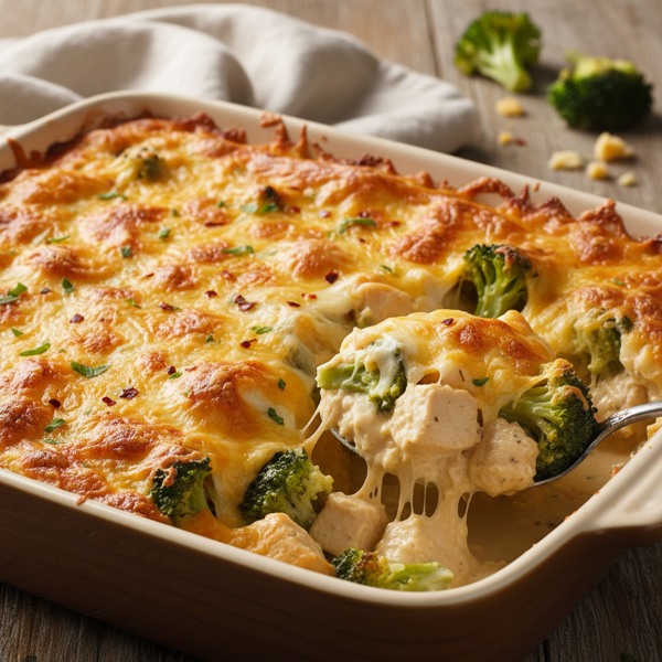 Cheesy Chicken & Broccoli Delight Casserole recipe