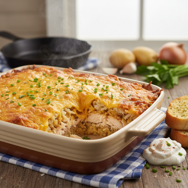 Cheesy Chicken & Hash Brown Casserole recipe