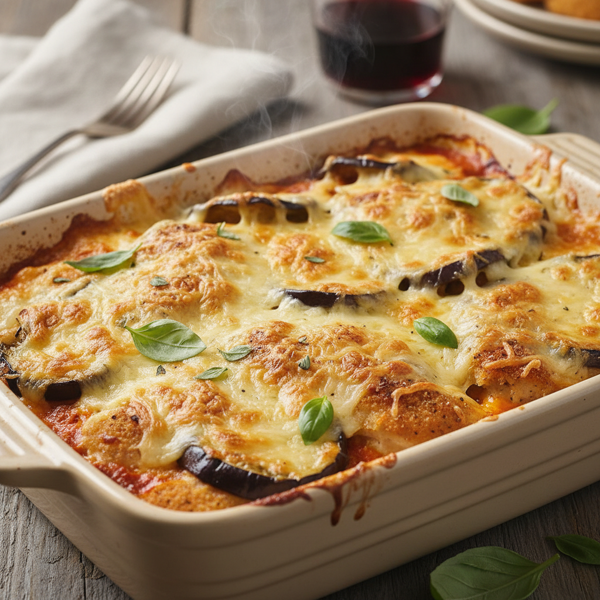 Cheesy Chicken and Aubergine Parmigiana Bake recipe