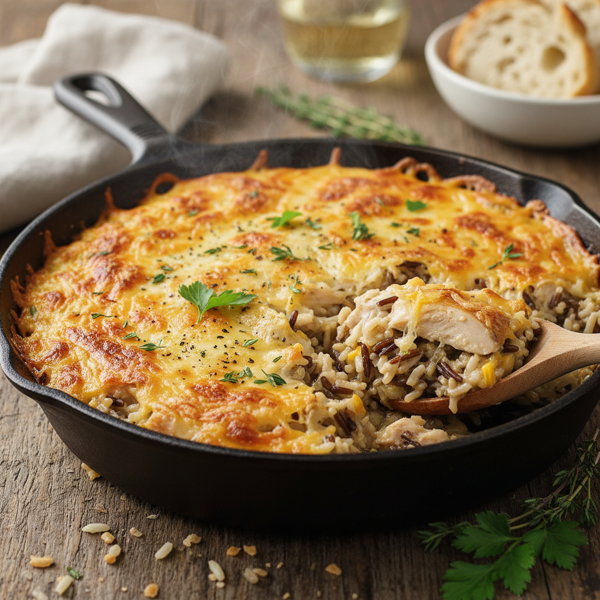 Cheesy Chicken and Wild Rice Delight recipe