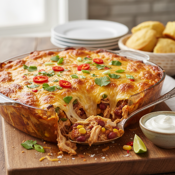 Cheesy Chili Chicken Delight recipe