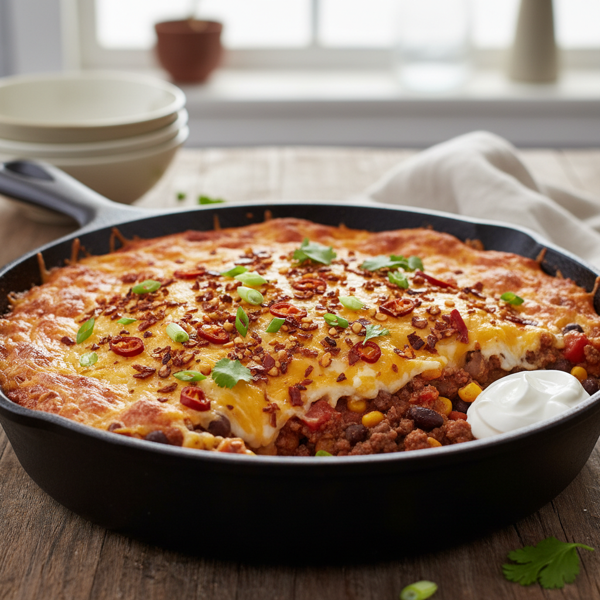Cheesy Chili Crunch Casserole recipe