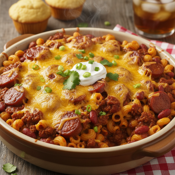 Cheesy Chili Dog Bake recipe