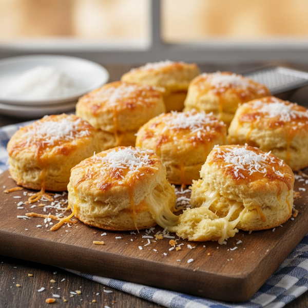 Cheesy Coconut Delight Biscuits recipe
