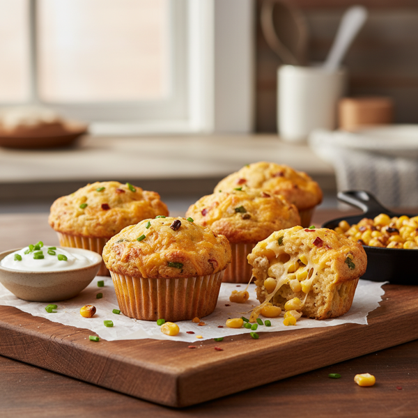 Cheesy Corn Delight Muffins recipe