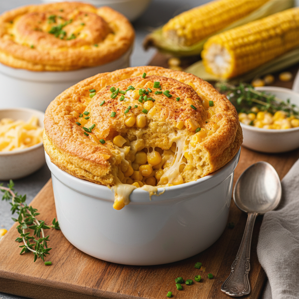 Cheesy Corn Delight Soufflé recipe