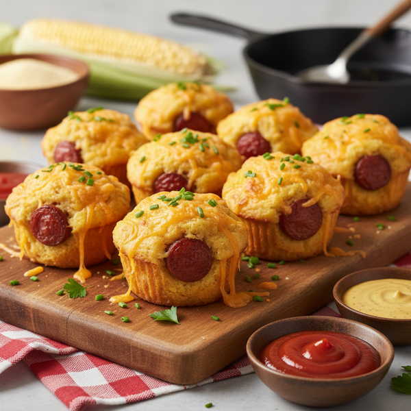 Cheesy Corn Dog Muffins recipe