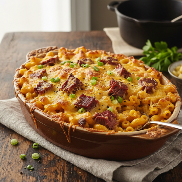 Cheesy Corned Beef Macaroni Bake recipe
