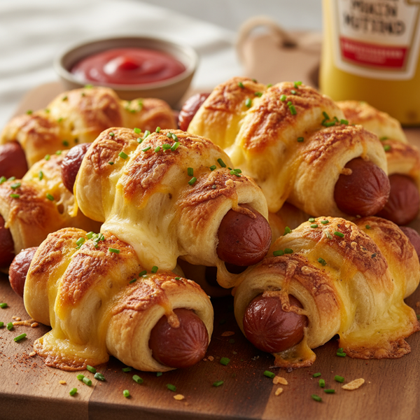 Cheesy Crescent Dogs Delight recipe