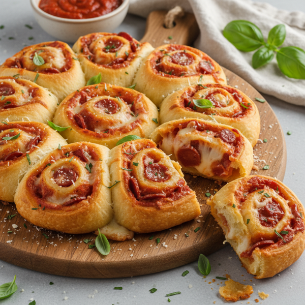 Cheesy Crescent Pizza Pinwheels recipe