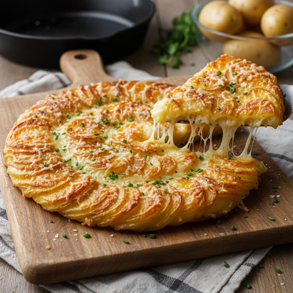 Cheesy Crispy Potato Galette recipe