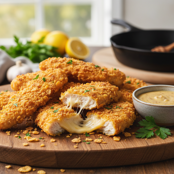 Cheesy Crunch Oven-Baked Chicken Tenders recipe