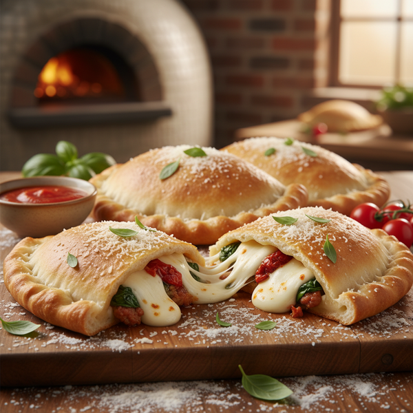 Cheesy Delight Calzones recipe