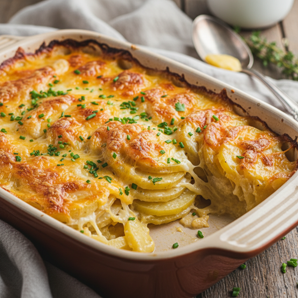 Cheesy Delight Scalloped Potato Bake recipe