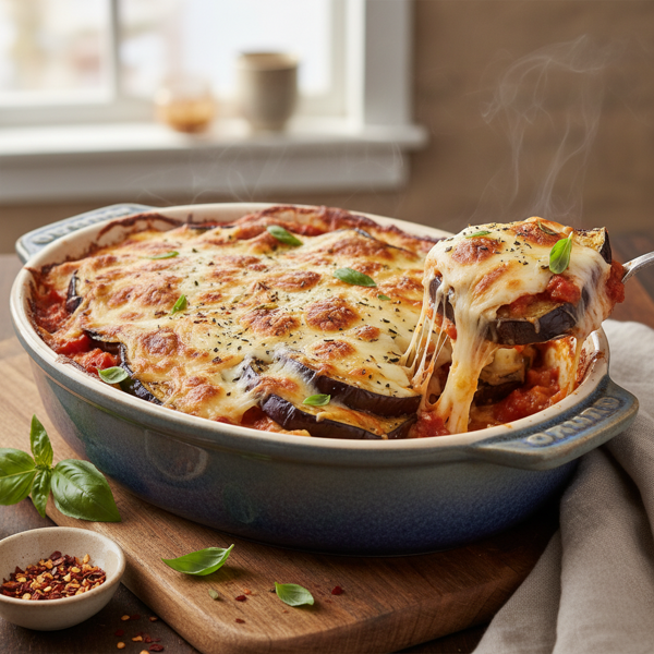 Cheesy Eggplant Casserole Delight recipe