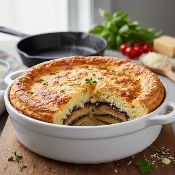 Cheesy Eggplant Gratin Soufflé recipe