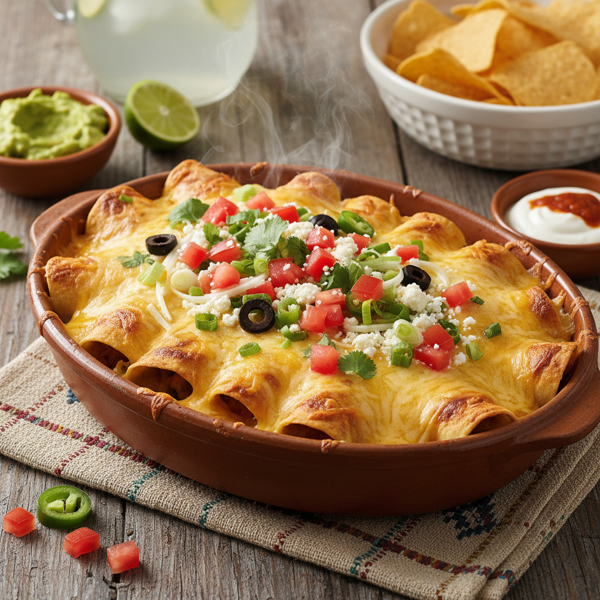 Cheesy Fiesta Enchiladas recipe