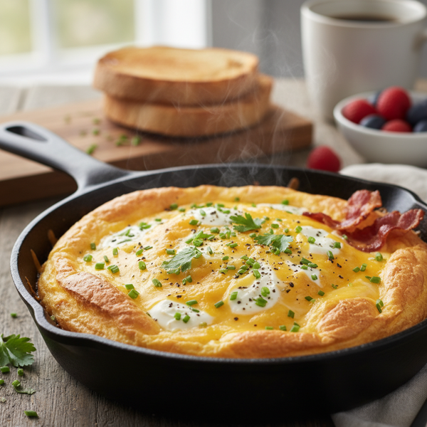 Cheesy Fluffy Breakfast Eggs recipe