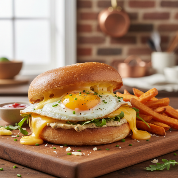 Cheesy Fried Egg Sandwich recipe