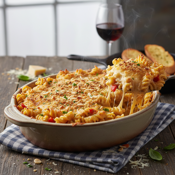 Cheesy Fusilli Casserole recipe