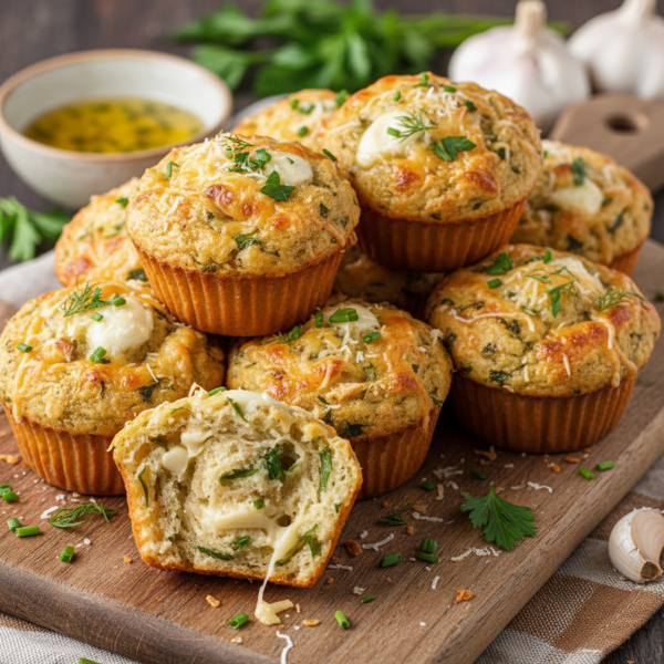Cheesy Garlic Herb Muffins recipe