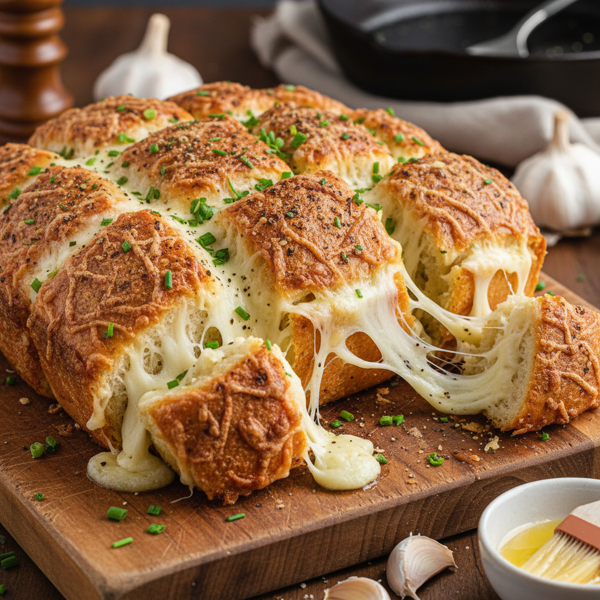 Cheesy Garlic Pepper Pull-Apart Bread recipe