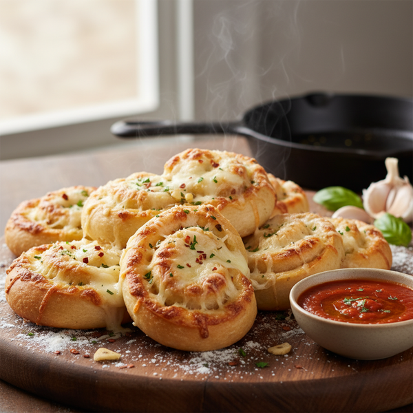 Cheesy Garlic Twisted Breadsticks recipe