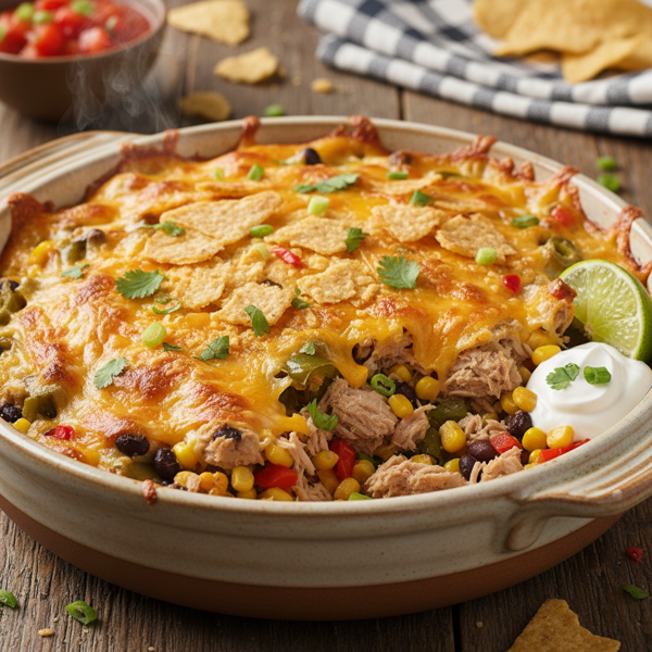 Cheesy Gluten-Free Southwest Tuna Bake recipe