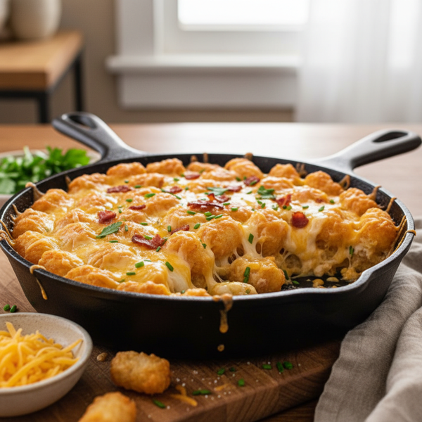 Cheesy Gluten Free Tater Tot Bake recipe