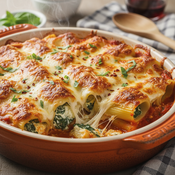 Cheesy Gooey Manicotti Delight recipe