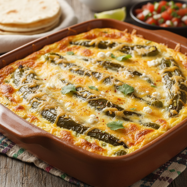 Cheesy Green Chile Relleno Bake recipe