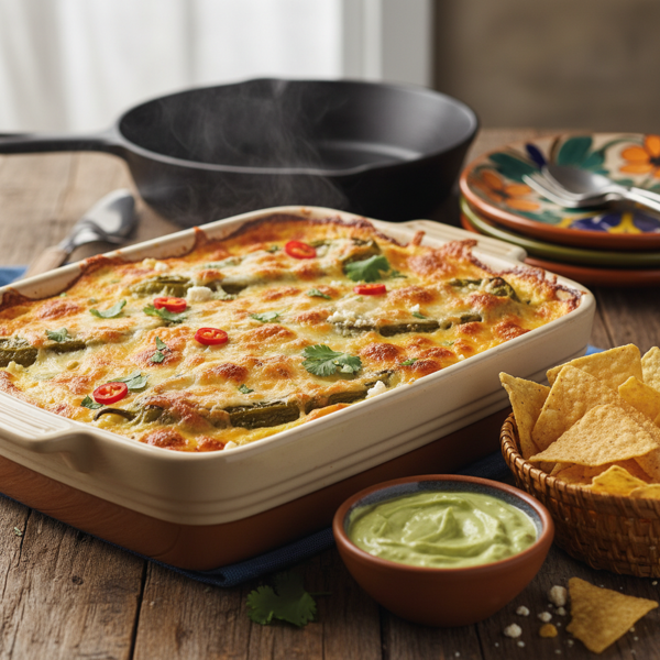 Cheesy Green Chile Relleno Casserole recipe