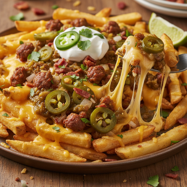 Cheesy Green Chili Loaded Fries recipe