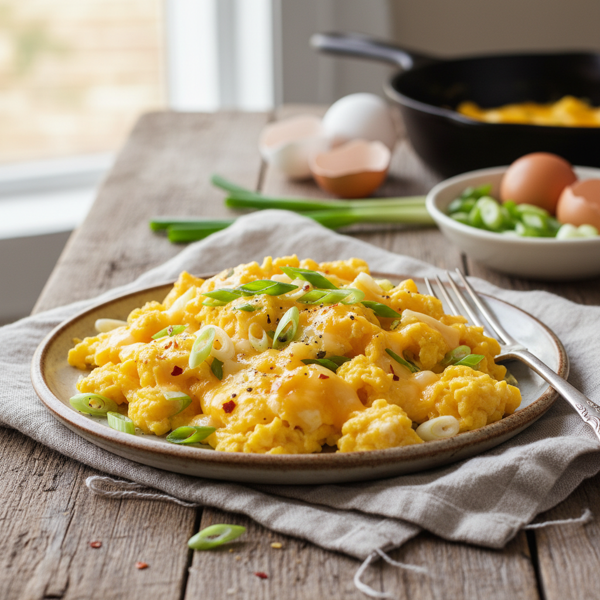 Cheesy Green Onion Scramble recipe