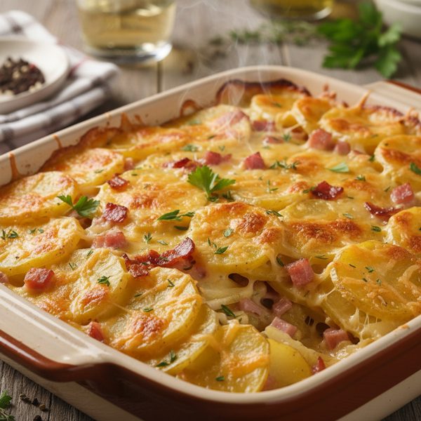 Cheesy Ham & Potato Bake recipe