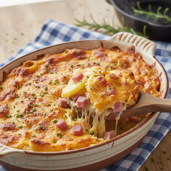 Cheesy Ham & Potato Casserole recipe
